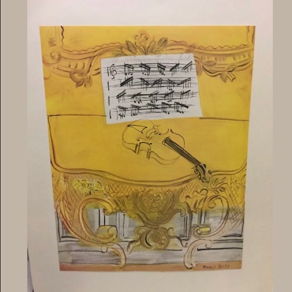 Yellow Console with Violin  - Framed Mini Print - Picture 4 of 7